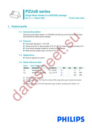 PZU11B1 T/R datasheet  